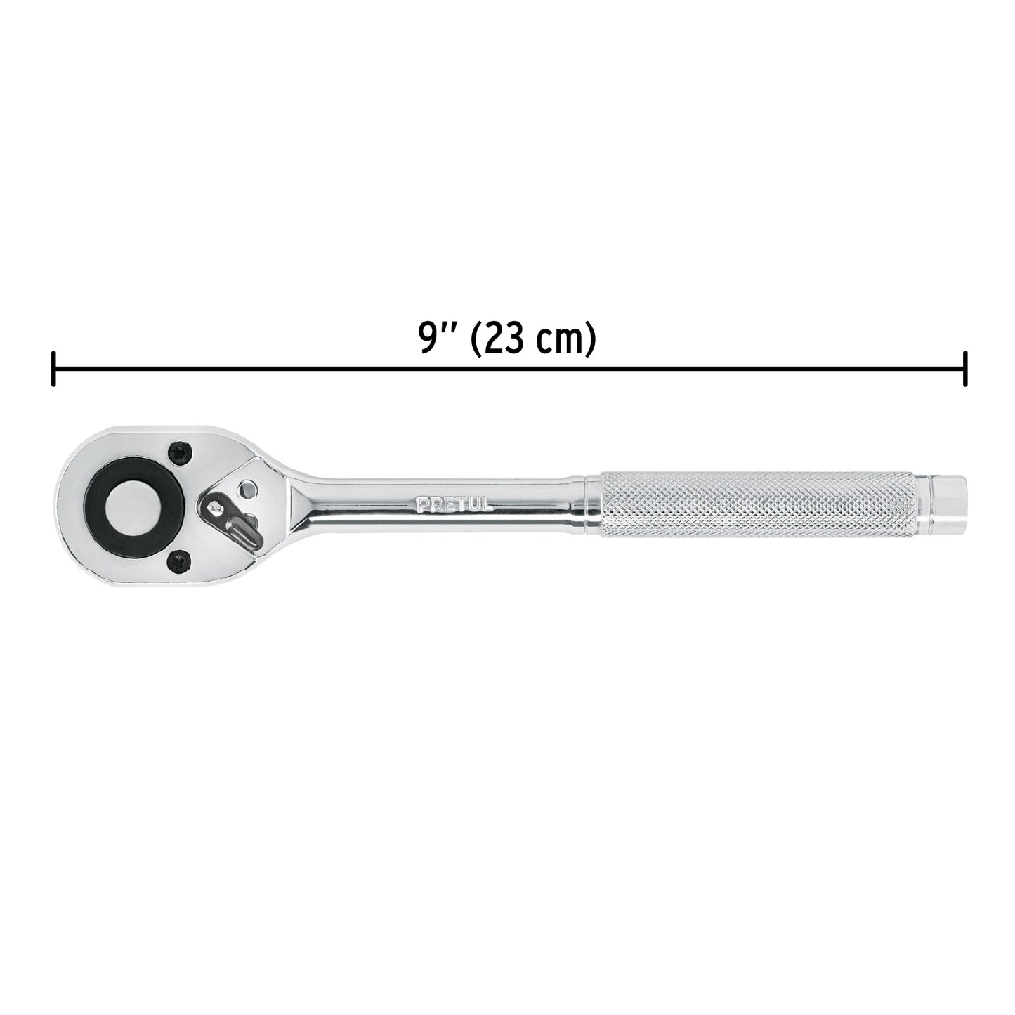 Matraca de cuadro 1/2 pulgada con cabeza de pera y liberación rápida