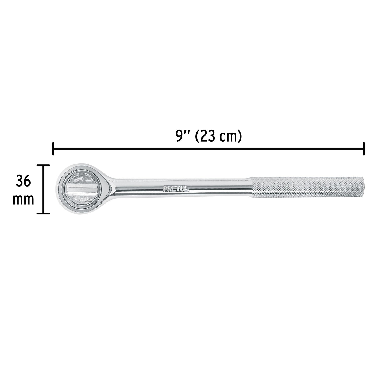 Matraca cuadro 1/2pulg cabeza redonda