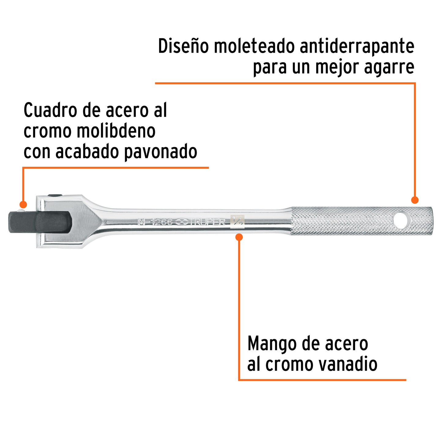 Mango articulado cuadro 1/2pulg largo 10pulg