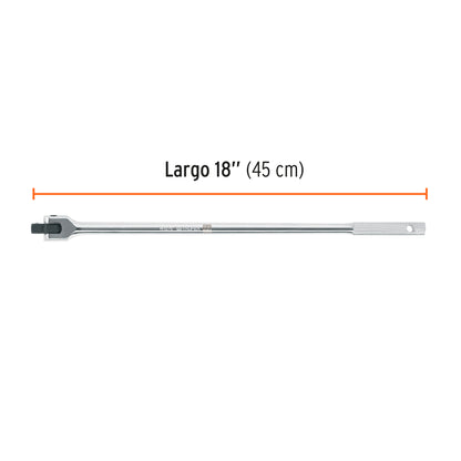 Mango articulado cuadro 1/2 pulg 18 pulg