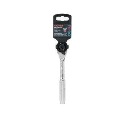 Matraca triple cuadros 1/4", 3/8" y 1/2" · vista 4