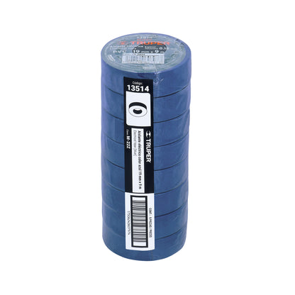 Cinta aislante 9 m x 19 mm azul
