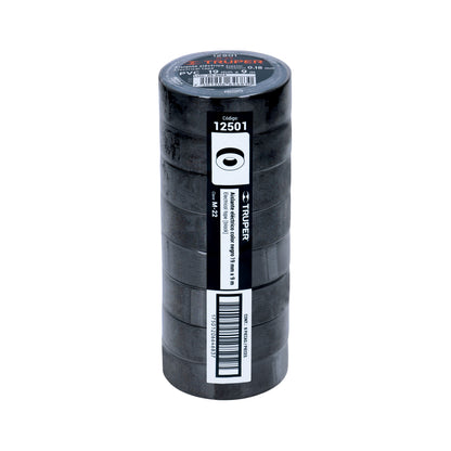 Cinta aislante 9 m x 19 mm negra