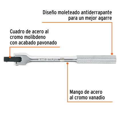 Mango articulado cuadro 3/8pulg largo 7 1/2pulg
