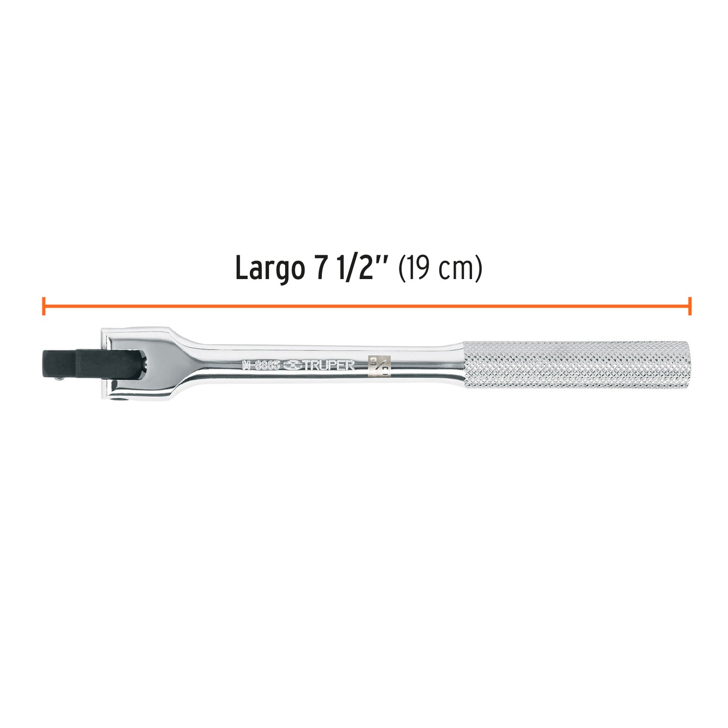 Mango articulado cuadro 3/8pulg largo 7 1/2pulg
