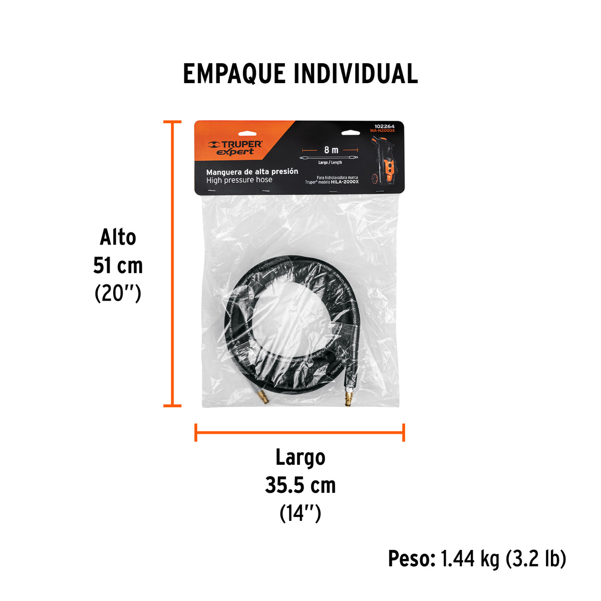 Manguera para HILA-2000X - SKU 102264