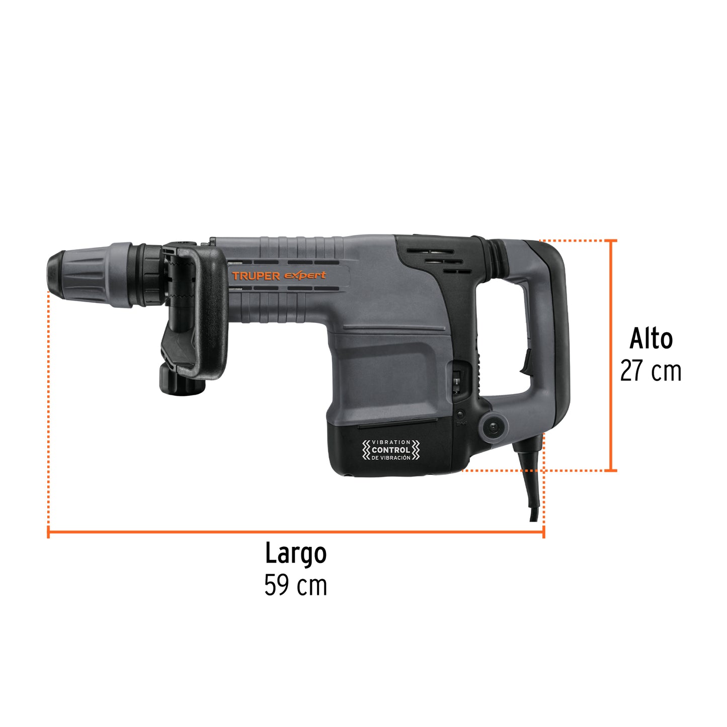 Martillo demoledor SDS Max 10kg 25J 1500W - SKU 100891