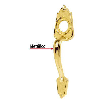 Chapetón metálico para puerta acabado latón brillante