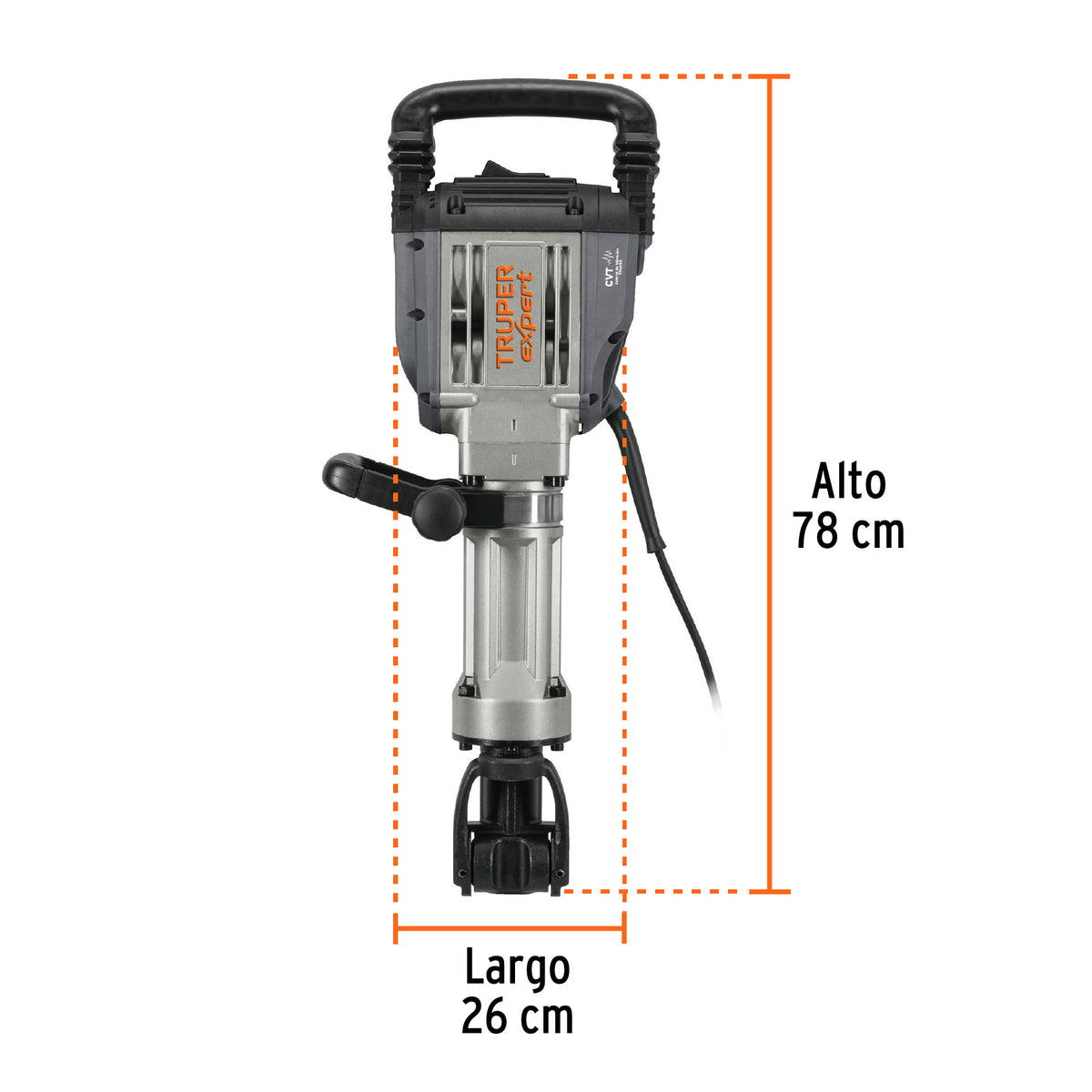 Martillo demoledor HEX 20 kg 55J 1600W - SKU 100893