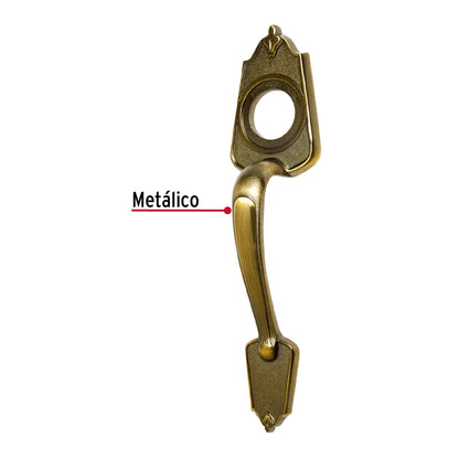 Chapetón metálico para puerta acabado latón antiguo