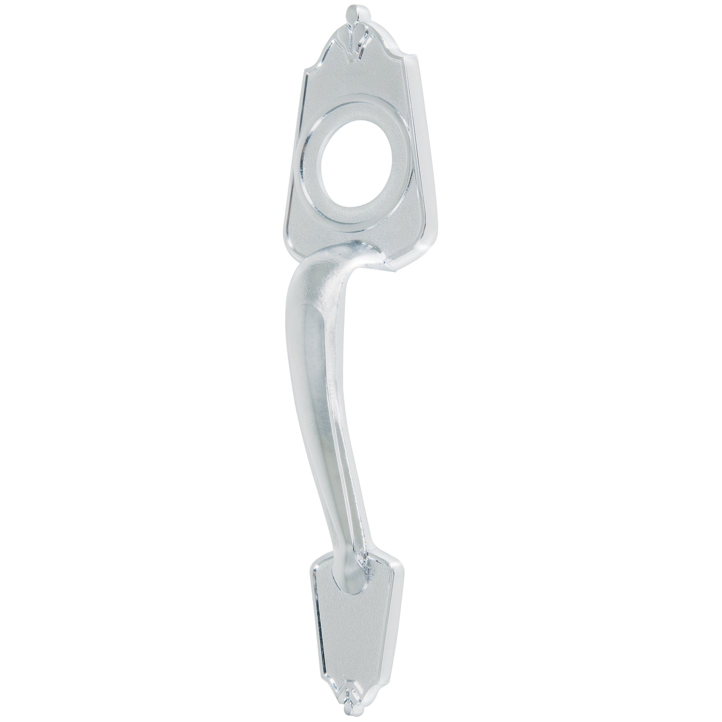 Chapetón metálico para puerta acabado cromo mate