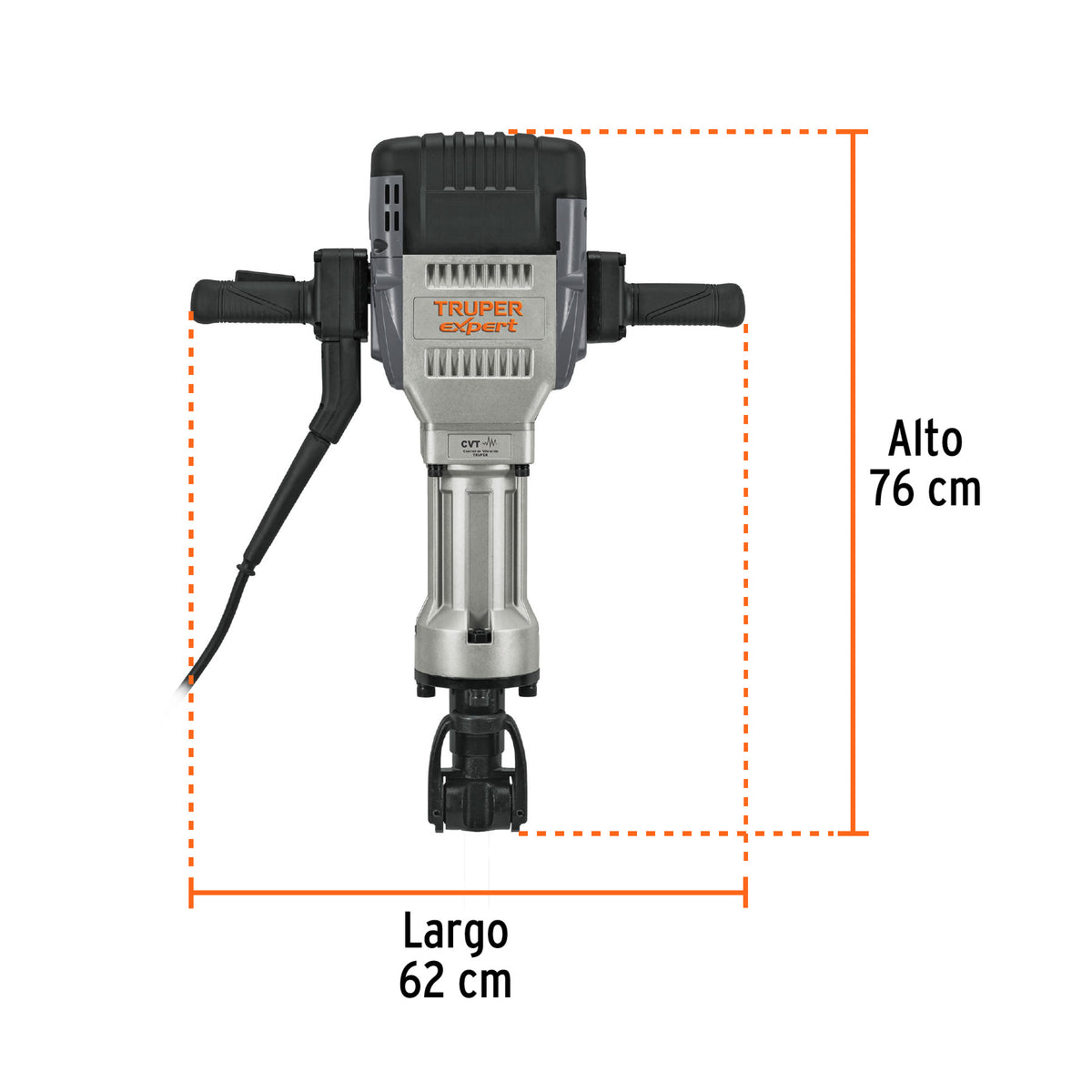 Martillo demoledor HEX 30 kg 62J 2000W - SKU 100894
