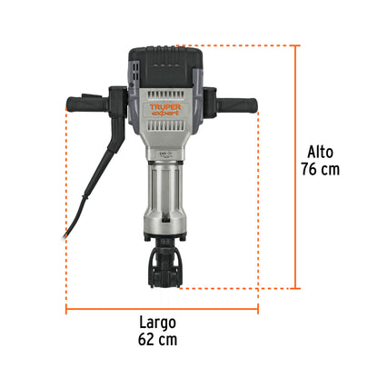 Martillo demoledor HEX 30 kg 62J 2000W - SKU 100894