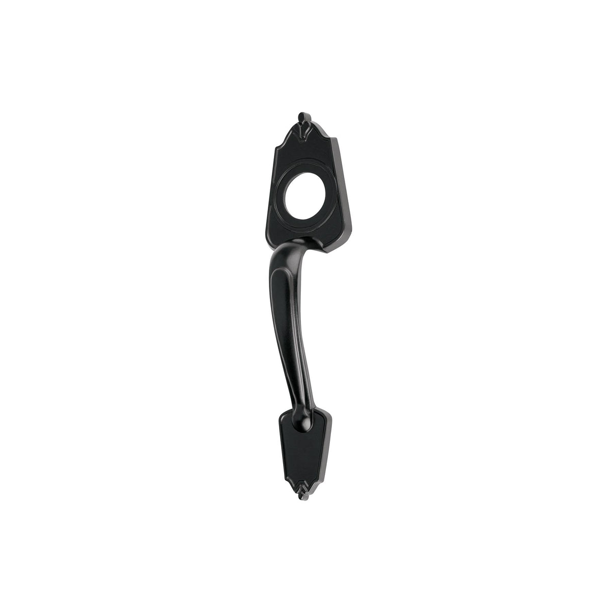 Chapetón metálico para puerta, acabado negro
