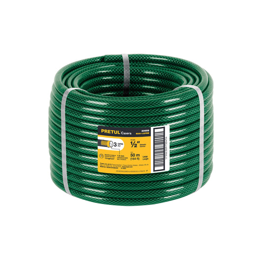 Metro de manguera de 1/2" con 3 capas en rollo de 50 m