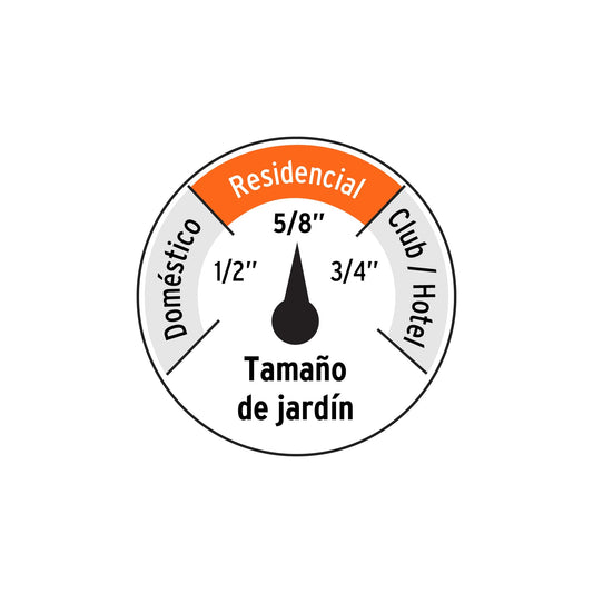 Manguera de 5/8" super reforzada de 4 capas con conexiones metálicas de 25 m