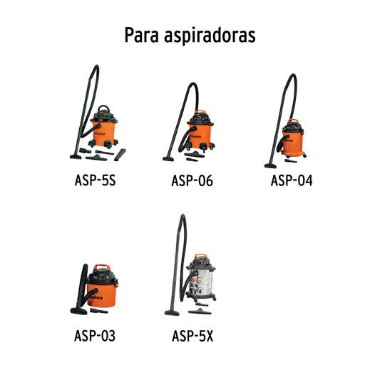 Manguera para aspiradoras de 3, 4, 5 y 6 gal