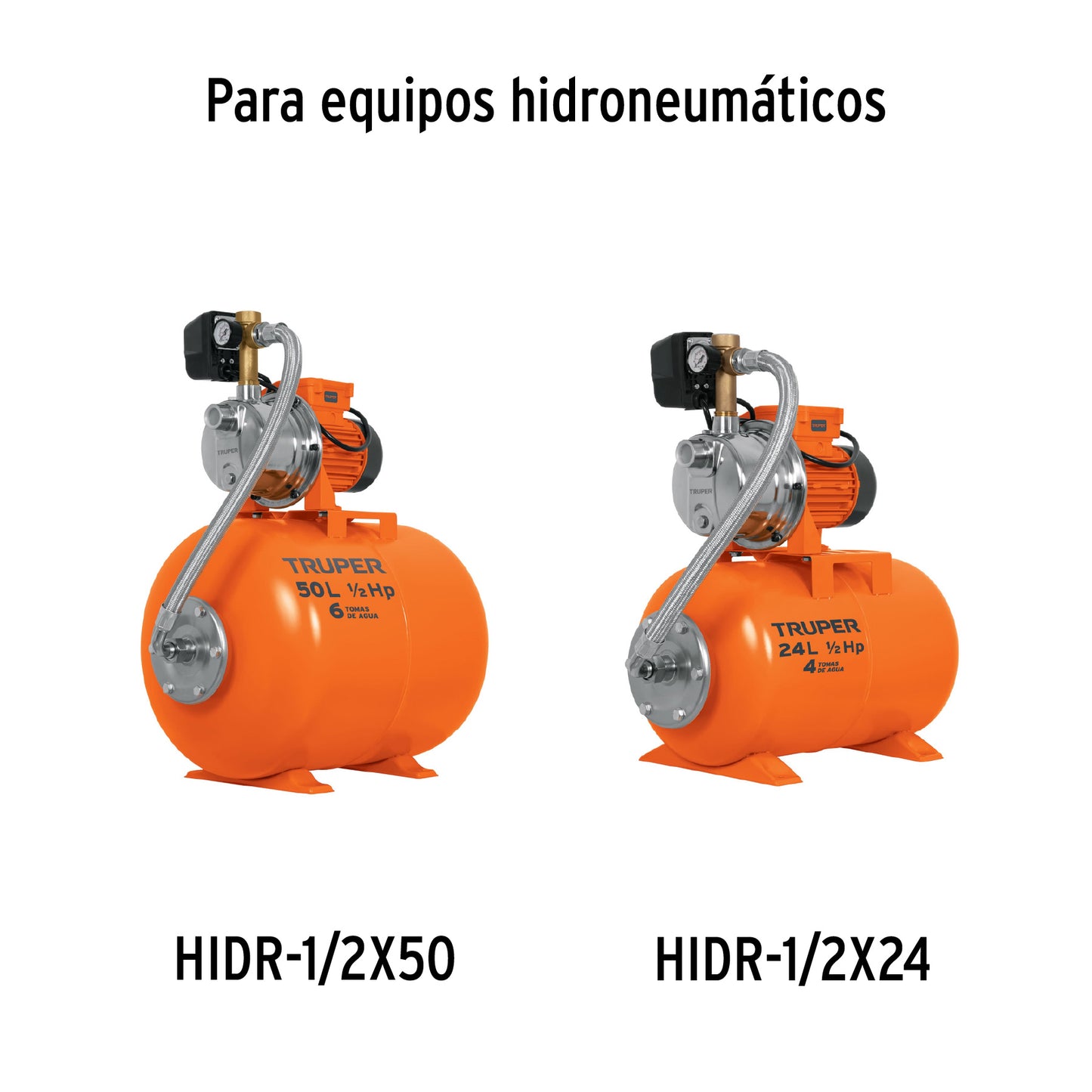Manguera para equipos hidroneumáticos de 24 y 50 litros