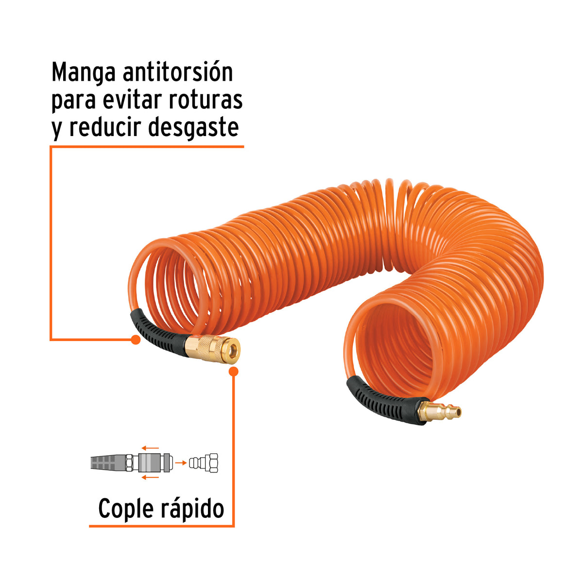 Manguera resorte compresor 15.2 m