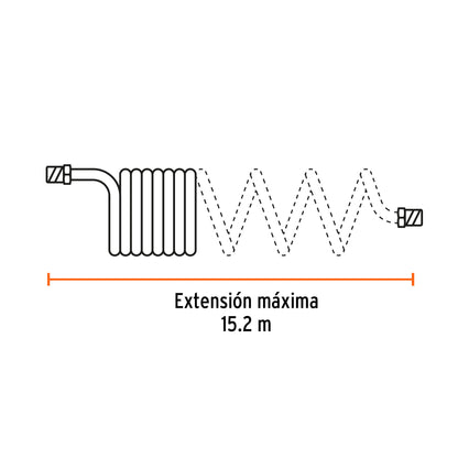Manguera resorte compresor 15.2 m