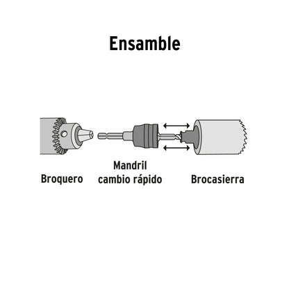 Mandril de cambio rápido con adaptadores y broca, EXPERT · vista 3