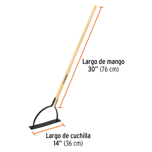 Cortador de maleza con mango de 30"