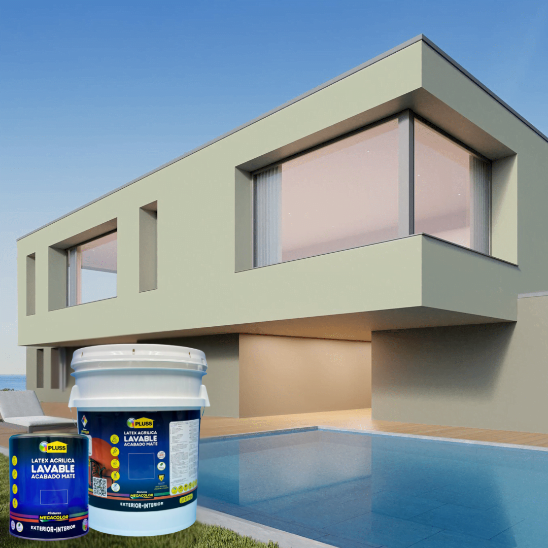 Pintura látex Pluss mate acrílica lavable para interior y exterior
