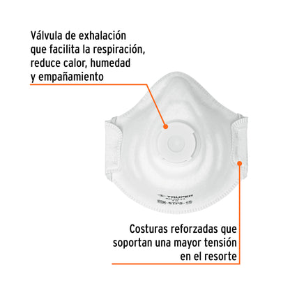 Respirador N95 con válvula de exhalación