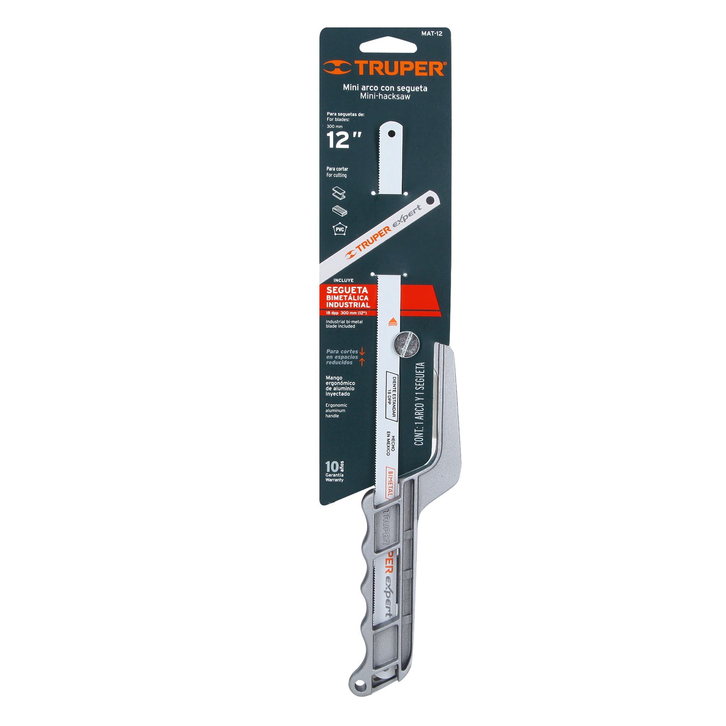 Mini sierra de arco de 12" de aluminio
