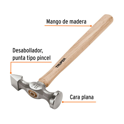Martillo desabollador de 11 oz tipo cincel con mango de 12"