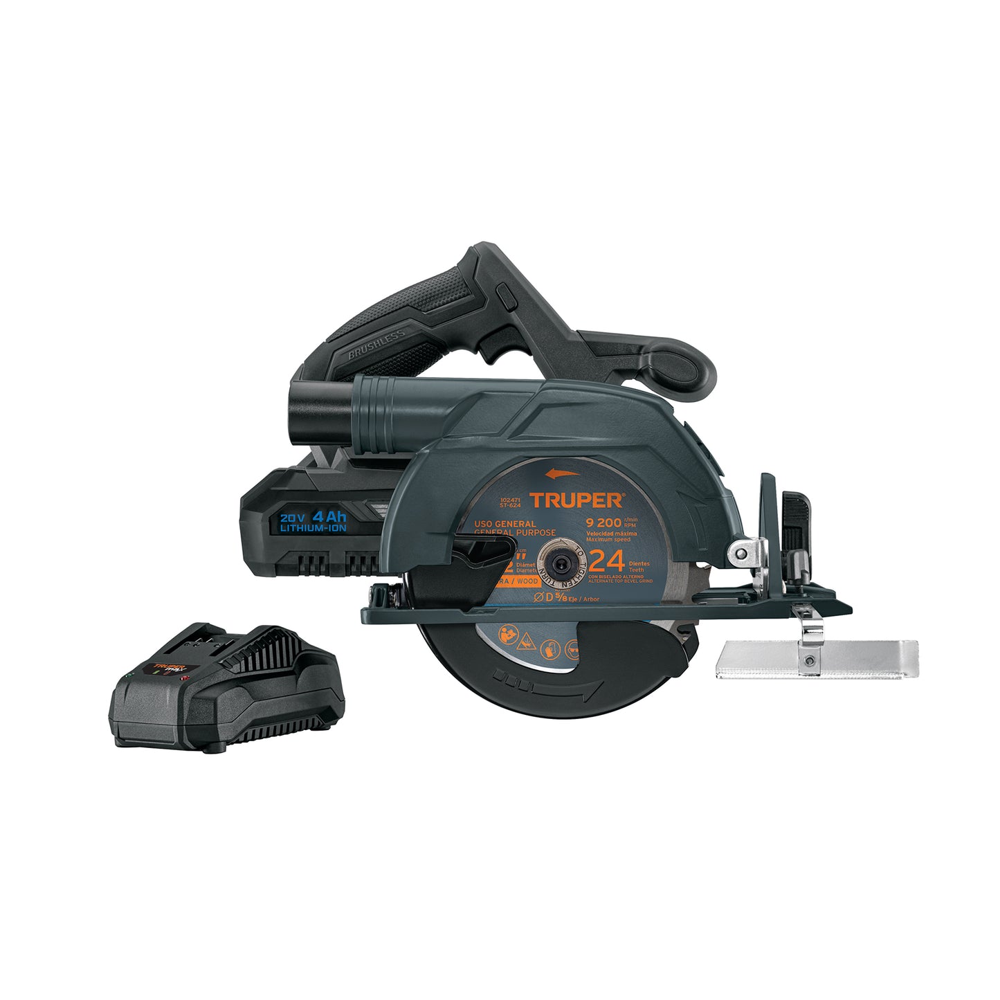 Sierra circular inalámbrica de 6-1/2 in con batería 20 V