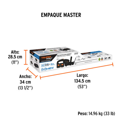 Cortasetos inalambrico 40V 2 baterias 4Ah - SKU 102490