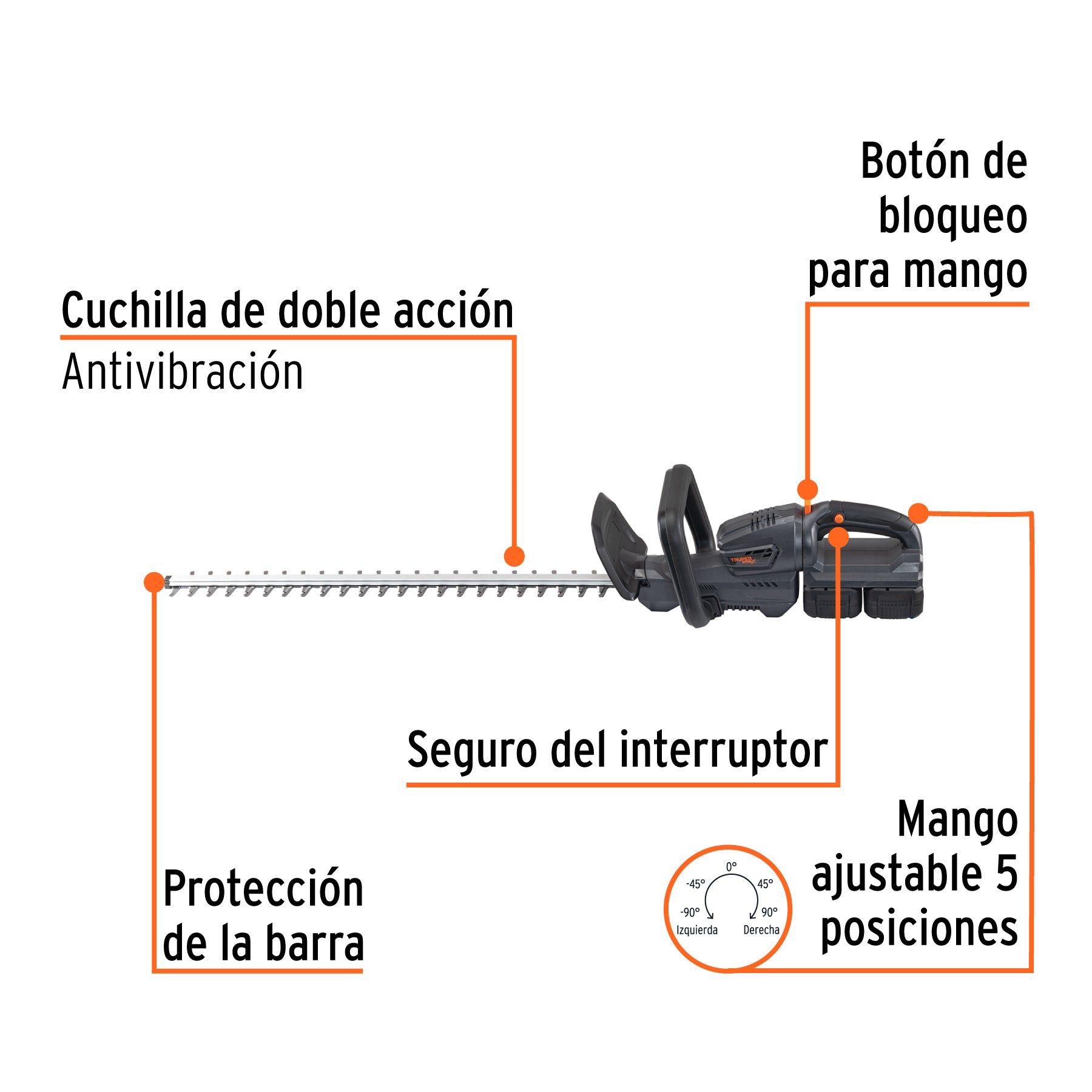 Cortasetos inalambrico 40V 2 baterias 4Ah - SKU 102490