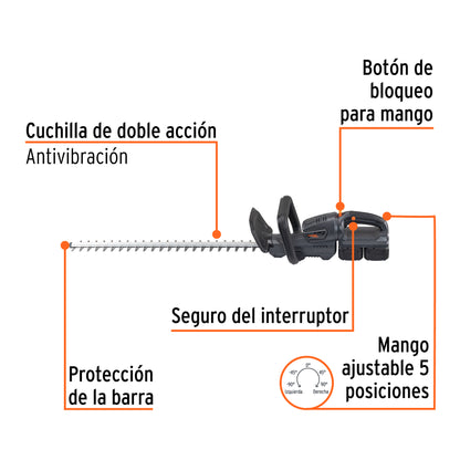 Cortasetos inalambrico 40V 2 baterias 4Ah - SKU 102490