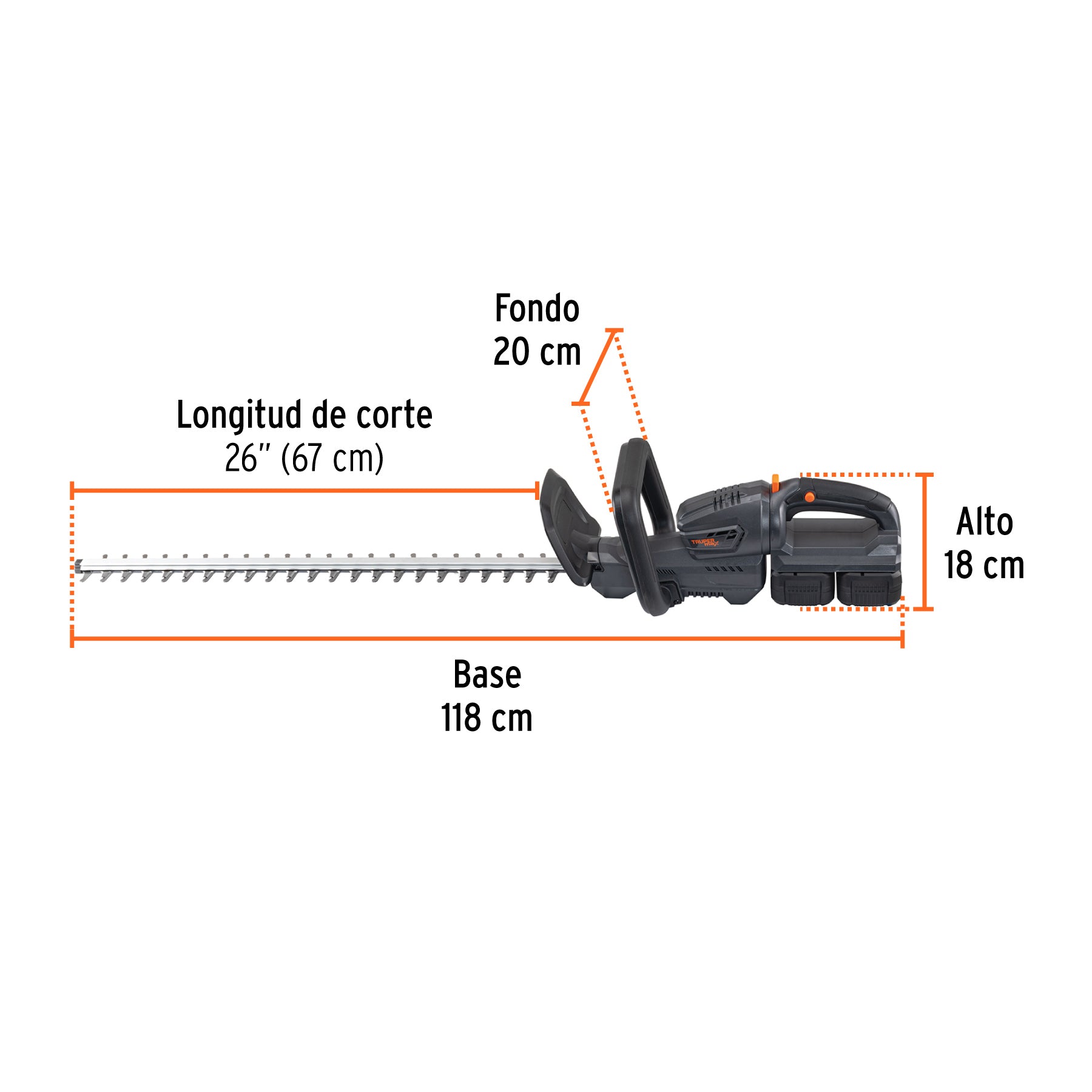 Cortasetos inalambrico 40V 2 baterias 4Ah - SKU 102490
