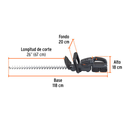 Cortasetos inalambrico 40V 2 baterias 4Ah - SKU 102490