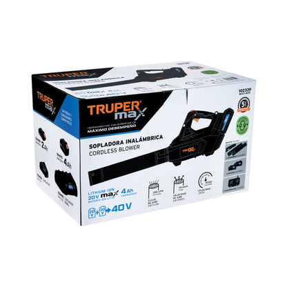 Sopladora inalambrica 40V 2 baterias 4Ah - SKU 102339