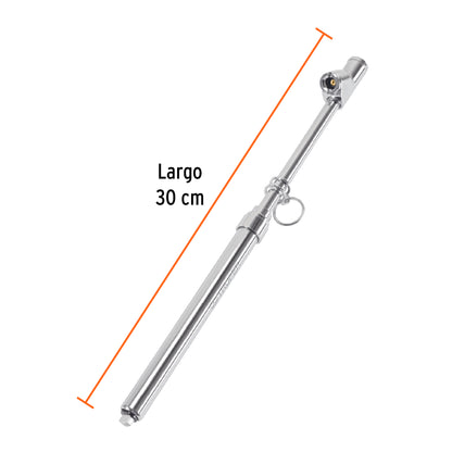Calibrador de aire para llantas de 150 PSI con cabeza doble