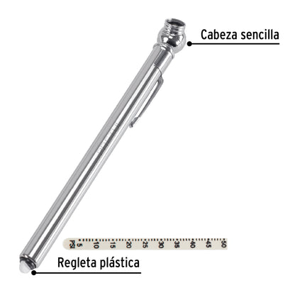 Calibrador de presión para llantas de 50 PSI con cabeza sencilla