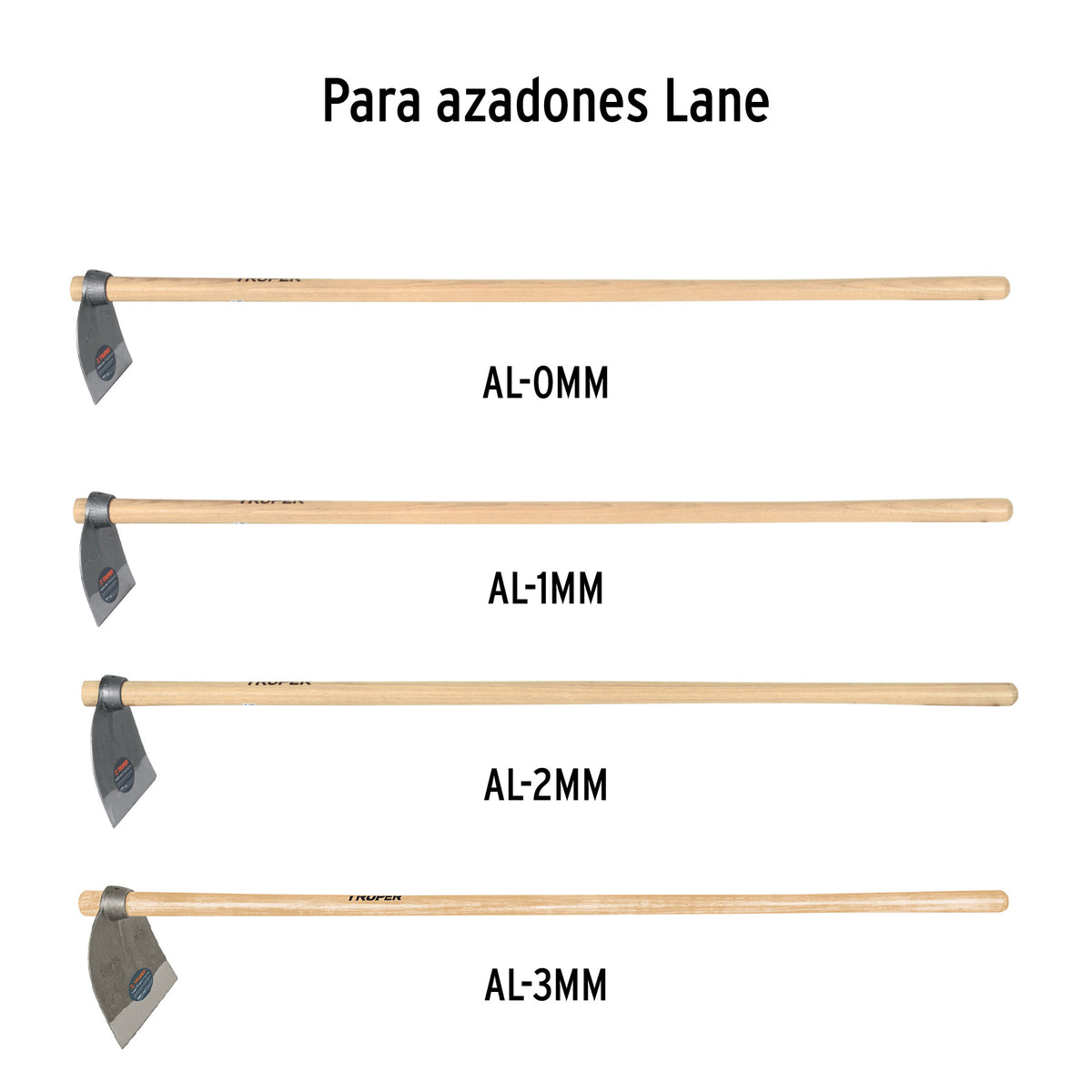 Mango de fibra 54" para azadones lane y martillo · vista 3