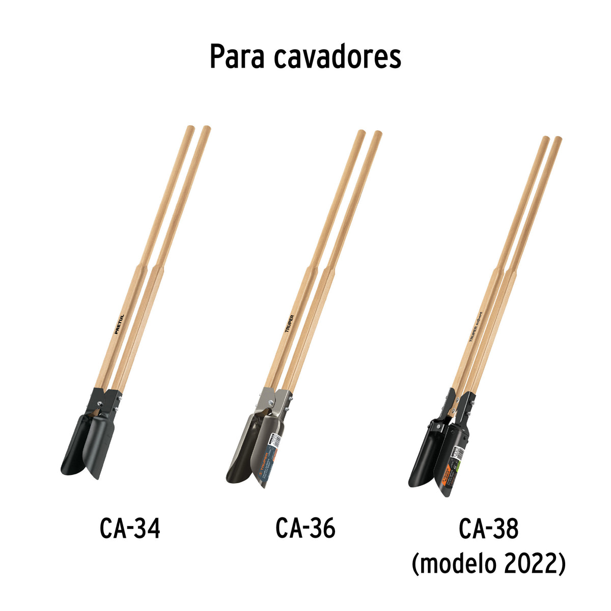 Mango de madera, repuesto para CA-34/36/38, 48" · vista 3