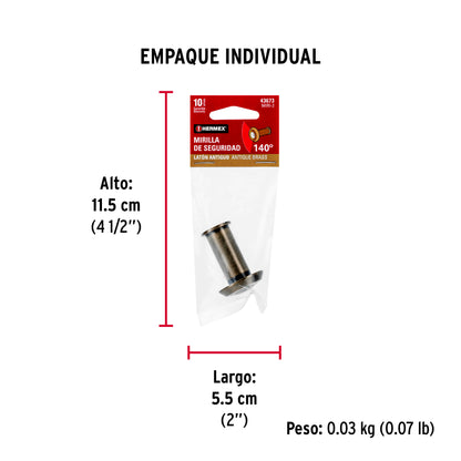Mirilla de seguridad acabado latón antiguo