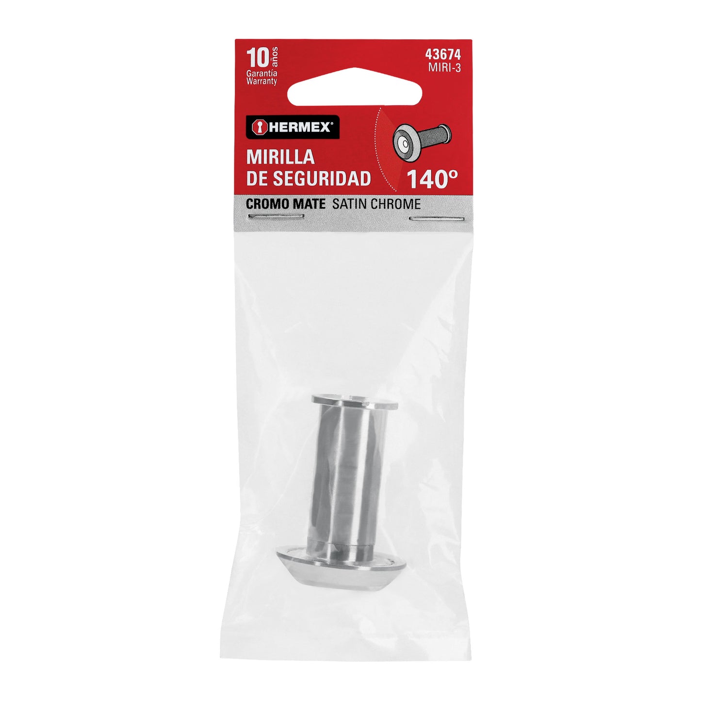 Mirilla de seguridad acabado cromo mate