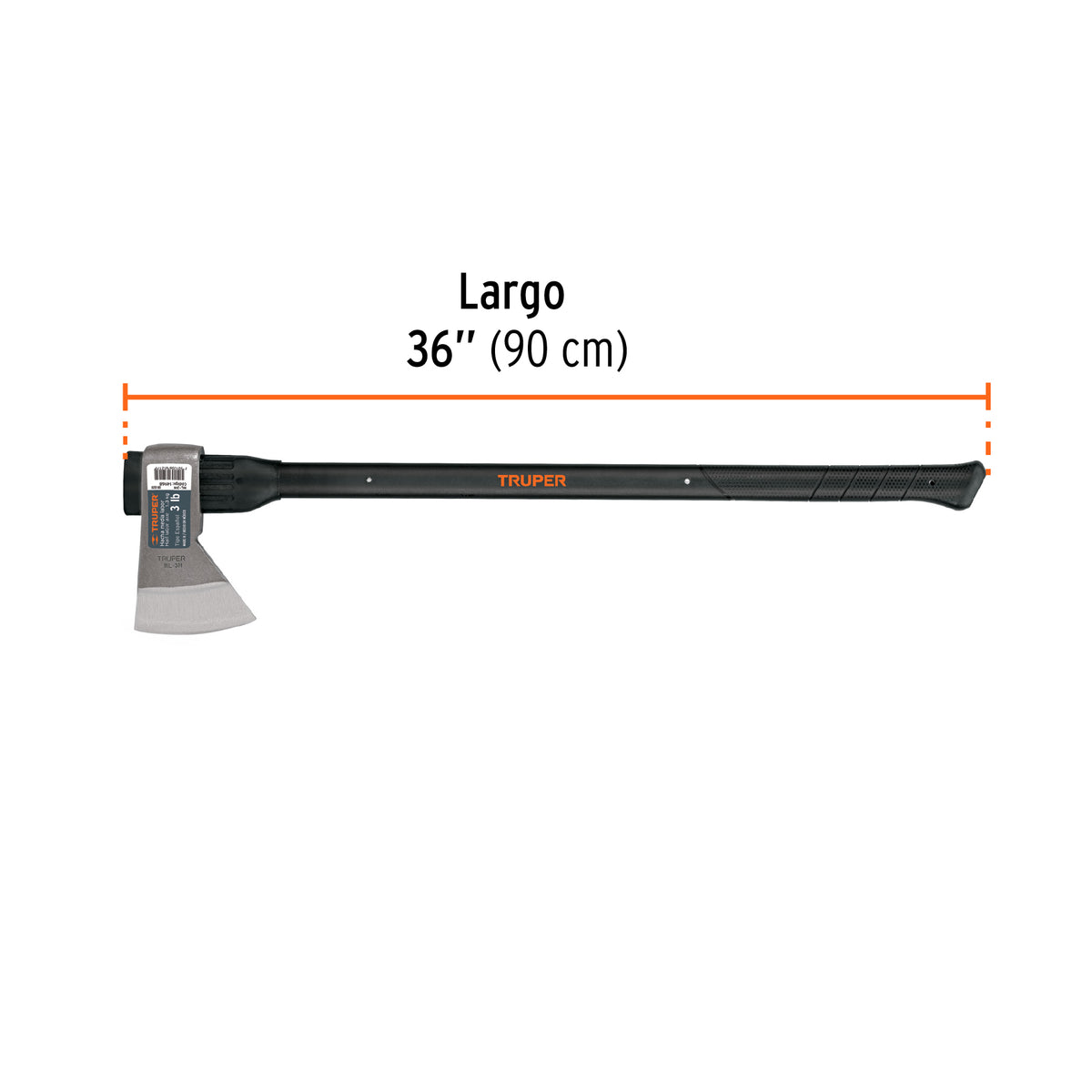 Hacha media labor 3 lb mango fibra