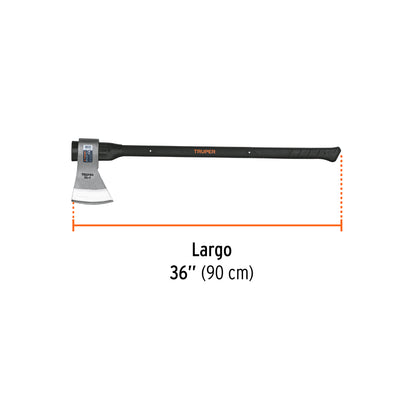 Hacha media labor 4 lb mango fibra