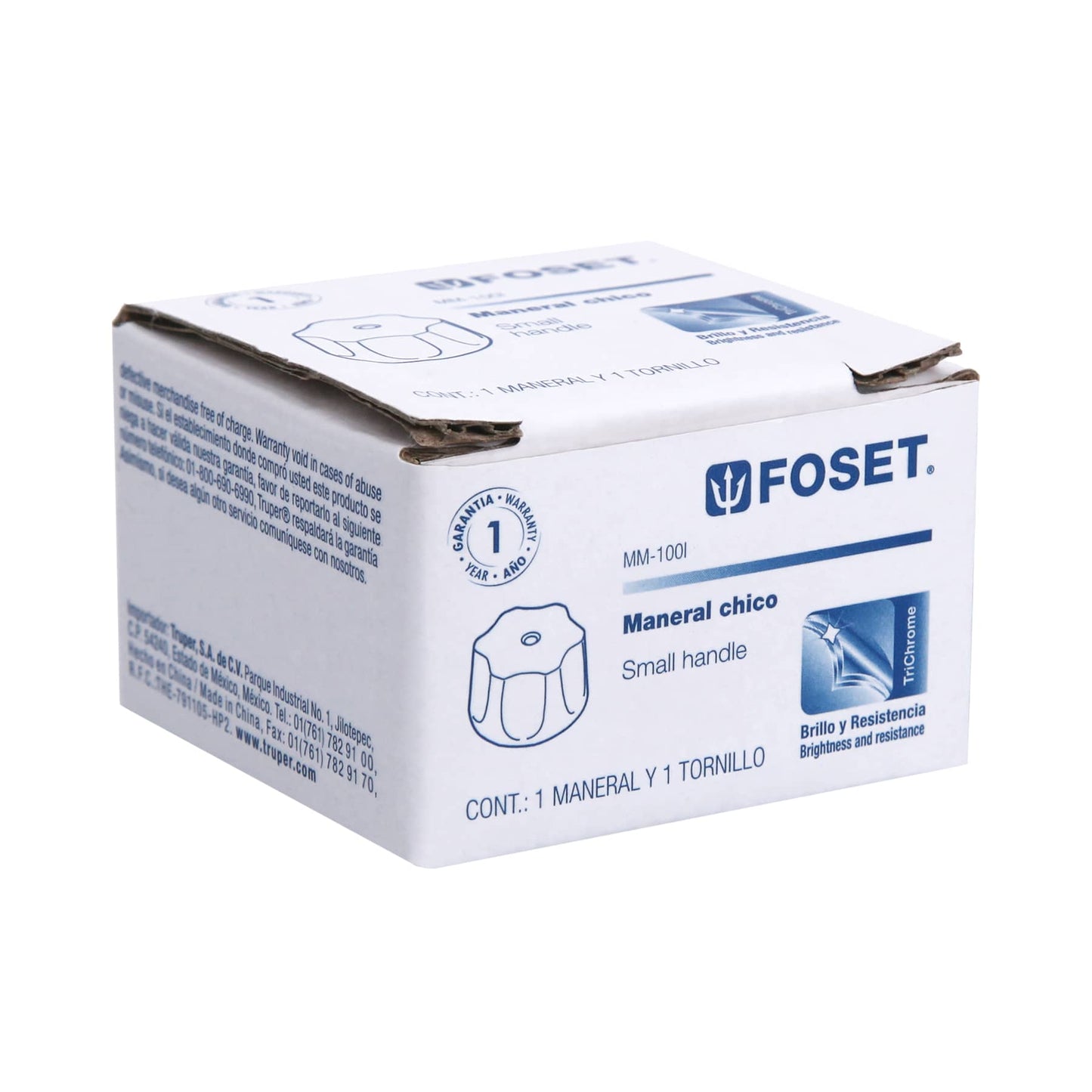 Maneral hexagonal metálico para lavabo y fregadero modelo M-142