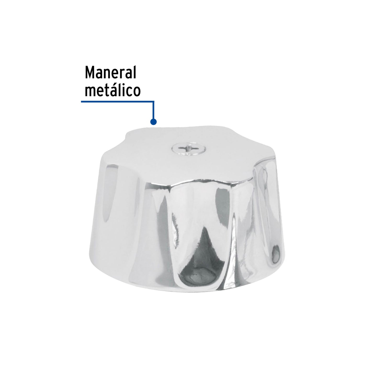 Maneral hexagonal metálico para lavabo y fregadero modelo M-142