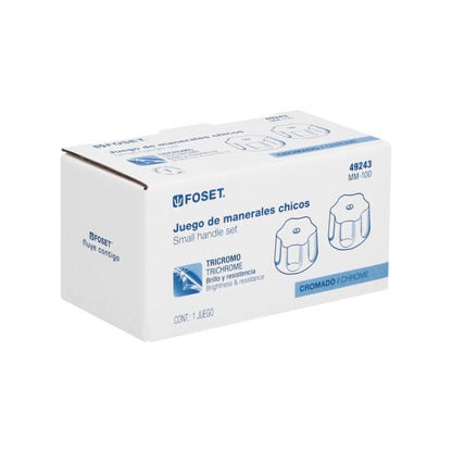 Juego de manerales hexagonales metálicos para lavabo y fregadero