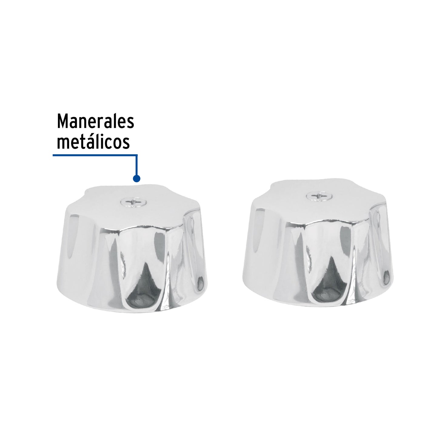 Juego de manerales hexagonales metálicos para lavabo y fregadero