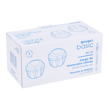 Juego de manerales acrílicos transparentes para lavabo y fregadero